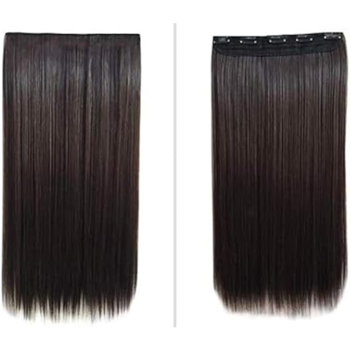 DILLARDS Hot Style One Piece Deep Brown Thickening Straight Hair Extension For Female-Cc - Image 1